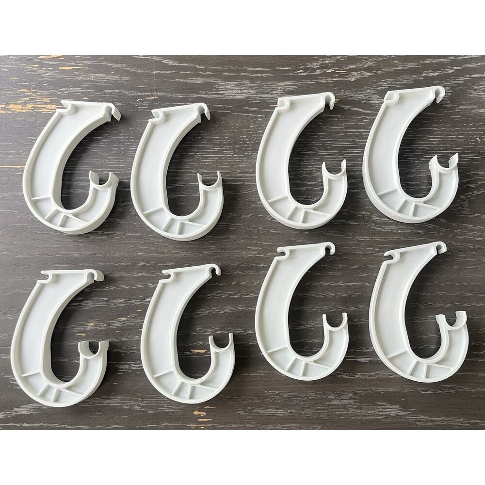 ClosetMaid SuperSlide 5.75 in. x 1 in. White Closet Rod Bracket, Lot of 8